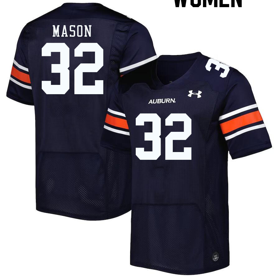 Women #32 Trent Mason Auburn Tigers College Football Jerseys Stitched-Navy